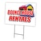Signmission Bounce House Rentals Yard & Stake outdoor plastic coroplast window, C-2436-DS-Bounce House Rentals C-2436-DS-Bounce House Rentals - alternate 1